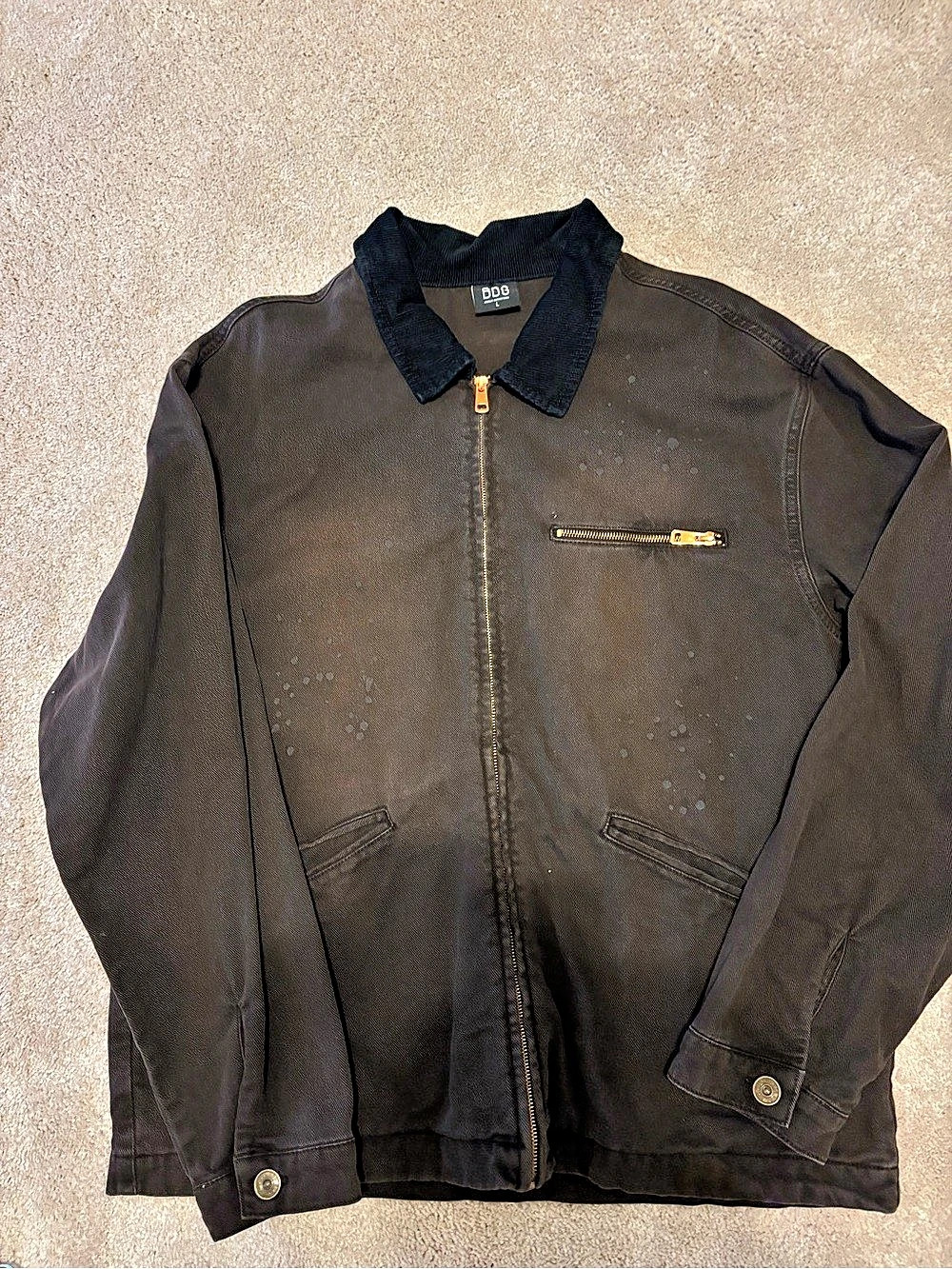 BDG Dex Canvas Workwear Jacket Black Size Large
